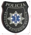 Naszywka Policja Ratownik wymiary