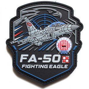 Naszywka PVC 3D z oboma rzepami lekki samolot bojowy FA-50 Fighting Eagle