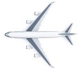 B747 Cathay Pacific widok z góry